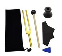 Wesafrae Ensemble de Diapasons F 285 HZ, Diapason en Alliage D'Aluminium Doré pour L'Harmonisation des Chakras, pour Maintenir le Corps, L' et L'Âme en Parfaite Harmonie.