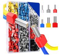 Wesafrae Ensemble D'Embouts de Double, 800 Pièces, Assortiment D'Embouts de Double Isolés, Manchons Isolants Multicolores