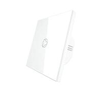 Wesafrae Interrupteur de Chaudière WiFi/Contrôleur de Chauffe-Eau 20A Tuya Smart APP Télécommande Home Panneau en Verre Prise UE Blanc