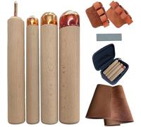 Wesafrae Kit D'Outils de Knapping pour L'Outil D'Artisanat de L'Obsidienne Pros, Dragon Crystal Stone Age Toolkit Pressure Flaker, Copper Boppers