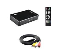 Wesafrae Lecteur Multimédia Mini Full HD 1080P avec Prise EU, Interface VGA AV, Support pour Disque Dur Externe USB, Carte SD, Clé USB, MKV, RMVB, Lecture Automatique.