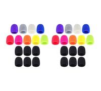 Wesafrae Lot de 30 Housses de Microphone en Mousse Colorées pour Microphone de Scène Épais et Pare-Brise pour DJ Karaoké