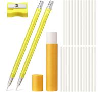 Wesafrae Marqueurs de Tissu Blancs Rechargeables, Craie de Tailleur pour la Couture et Ensemble de Crayons de Craie Rechargeables pour Différents Motifs de Tissu.