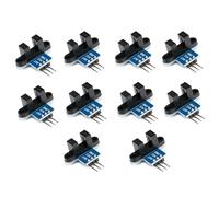 Wesafrae Module de Capteur Optocoupleur Optique à Fente IR Infrarouge 10PCS Capteur D'Interruption Photo de Mesure de Vitesse Moteur