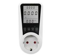 Wesafrae Moniteur D'Énergie Électrique, Compteur de Puissance, Prise avec Protection Contre les Surcharges, Testeur de Kilowatt, Tension et Ampérage, Prise EU.