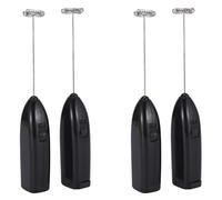 Wesafrae Mousseur à Lait portatif, mousseur à café à Piles - Agitateurs à café à Fouet électrique, mousseur à Lait, Mini mélangeur Cadeaux utiles Lot de 4