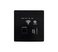Wesafrae Panneau AP AP300Mbps Prise USB Murale Intégrée Panneau sans POE Alimentation 48V Noir