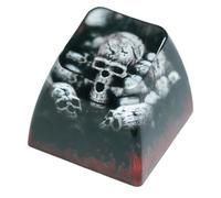 Wesafrae pour Accessoires de Clavier Mécanique - Nouvelle Touche en Résine Crâne Noir, Design 3D pour Clavier de, Cadeau.