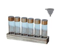 Wesafrae Présentoir de Récipient de Stockage de Grains de Café, Verre de Tube de Thé, Outils D'Accessoires de Café, Café