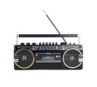 Wesafrae Radio Cassette Portable Vintage USB AM FM avec Fonction D'Enregistrement Double, Lecteur de Cassette Audio MP3, Haut-Parleur Bluetooth.
