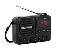 Wesafrae Radio Numérique Portable Bluetooth avec Affichage LED, Prend en Charge Le Lecteur U Disk/TF Card, Lecture MP3 avec Affichage LED, Lecture U Disk TF Card MP3, Haut-Parleur Intégré.