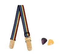 Wesafrae Sangle de Guitare Sangle de Guitare Réglable avec Support de Médiators Sangle de Basse pour Guitare Acoustique Électrique Épaulière Élargie