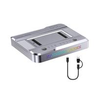 Wesafrae Station d'accueil de Clonage SSD M.2 à Double Baie avec Boîtier SSD M.2 NVME NGFF RGB USB3.2 GEN2 Type C 20Gbps Prise en Charge du Cloner Duplicateur Hors Ligne.