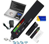 Wesafrae Stylo Testeur de Diamant avec Lumière UV 365nm et Capteur Thermique - Détection en 0,5 Seconde, Précision de 200g/0,01g, Idéal pour Débutants et Experts Mini