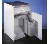 WESCO 700411-85 Trieur de déchets 19 litres VARIO 1 à partir d'une largeur d'armoire de 45 cm, gris alu