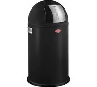 Wesco Abfallsammler Pushboy Junior, Mülleimer, Abfalleimer, Stahlblech, Schwarz Matt, 22 L, 175531-73