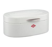 WESCO Boîte à pain Single Elly de couleur blanc mat, tôle d'acier revêtue par pulvérisation, trous d'aération et poignée stable