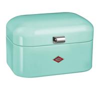 WESCO Boîte à pain Single Grandy de couleur vert menthe, tôle d'acier revêtue par pulvérisation, trous d'aération et poignée stable