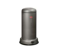 Wesco Collecteur de déchets Baseboy en graphite, tôle d'acier revêtue par pulvérisation, volume de 20 litres, insert en métal, amortisseur intégré, pédale en métal avec surface de marche en caoutchouc