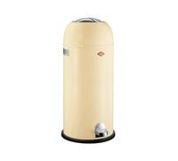 WESCO Kickmaster Maxi Poubelle de couleur amande, tôle d'acier revêtue par pulvérisation, amortisseur intégré, volume de 40 litres, grande ouverture