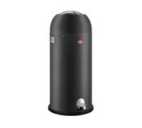 WESCO Kickmaster Maxi Poubelle de couleur graphite mat, tôle d'acier revêtue par pulvérisation, amortisseur intégré, volume de 40 litres, grande ouverture