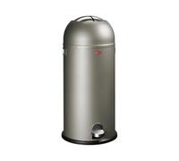WESCO Kickmaster Maxi Poubelle de couleur neutre, tôle d'acier revêtue par pulvérisation, amortisseur intégré, volume de 40 litres, grande ouverture