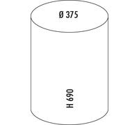 WESCO Poubelle Kickmaster de couleur neutre, tôle d'acier revêtue par pulvérisation, amortisseur intégré, volume de 33 litres, grande ouverture