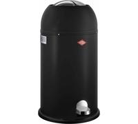 WESCO Poubelle Kickmaster de couleur noir mat, tôle d'acier revêtue par pulvérisation, amortisseur intégré, volume de 33 litres, grande ouverture