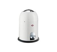 WESCO Mini Master Poubelle de salle de bain, blanche, tôle d'acier revêtue par pulvérisation, volume 6 litres, insert en plastique, pédale
