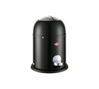 WESCO Mini Master Poubelle de salle de bain, de couleur noir mat, tôle d'acier revêtue par pulvérisation, volume 6 litres, insert en plastique, pédale