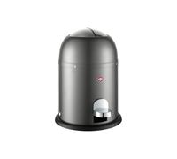 WESCO Mini Master Poubelle de salle de bain, en graphite mat, tôle d'acier revêtue par pulvérisation, volume 6 litres, insert en plastique, pédale