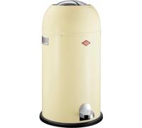 WESCO Poubelle Kickmaster de couleur amande, tôle d'acier revêtue par pulvérisation, amortisseur intégré, volume de 33 litres, grande ouverture