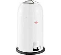 Wesco Mülleimer Kickmaster Junior, Abfallsammler, Tretabfallsammler, Stahlblech, Weiß, 12 L, 180312-01