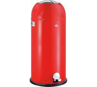 Wesco Mülleimer Kickmaster Maxi, Abfallsammler, Tretabfallsammler, Stahlblech, Rot, 40 L, 180731-02