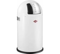 Wesco Mülleimer Pushboy Junior, Push Abfalleimer, Abfallsammler, Stahlblech, Weiß, 22 L, 175531-01