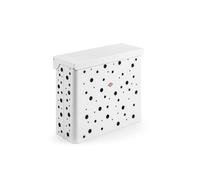 WESCO Panier à linge Duo 2 de couleur blanc mat en tôle d'acier perforée par pulvérisation, 2 x 32 litres d'inserts en plastique blanc, convient pour l'équipement d'armoire, dimensions : 66,5 x 27,0 x