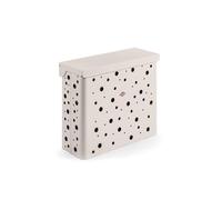 WESCO Panier à linge Duo 2 de couleur sable mat en tôle d'acier perforée par pulvérisation, 2 x 32 litres d'inserts en plastique blanc, convient pour l'équipement d'armoire, dimensions : 66,5 x 27,0 x