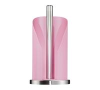 Wesco Porte-rouleau de papier de couleur rose en acier inoxydable et tôle d'acier laquée de couleur, socle stable en acier inoxydable, pour rouleaux de papier essuie-tout standard ou 2 à 3 rouleaux de