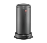 WESCO Poubelle Baseboy de couleur graphite mat, tôle d'acier revêtue par pulvérisation, volume de 20 litres, insert en métal, amortisseur intégré, pédale en métal avec surface de marche en caoutchouc