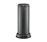 WESCO Poubelle Big Baseboy de couleur graphite mat, tôle d'acier revêtue par pulvérisation, volume de 30 litres, amortisseur intégré, pédale en métal avec surface d'appui en caoutchouc