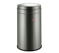 WESCO Poubelle Big Swing de couleur neutre, tôle d'acier revêtue par pulvérisation, fixation intérieure pour sacs poubelles, utilisation facile grâce au couvercle Swing, volume de 120 l