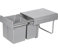 WESCO Poubelle encastrable Double Master 2x16ltr. gris alu
