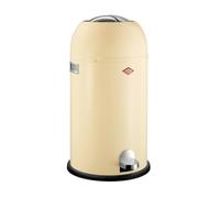 WESCO Poubelle Kickmaster de couleur amande, tôle d'acier revêtue par pulvérisation, amortisseur intégré, volume de 33 litres, grande ouverture
