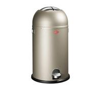 Wesco Poubelle Kickmaster de couleur neutre, tôle d'acier revêtue par pulvérisation, amortisseur intégré, volume de 33 litres, grande ouverture