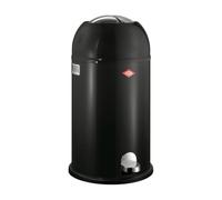 WESCO Poubelle Kickmaster de couleur noire, tôle d'acier revêtue par pulvérisation, amortisseur intégré, volume de 33 litres, grande ouverture