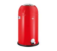 Wesco Poubelle Kickmaster de couleur rouge, tôle d'acier revêtue par pulvérisation, amortisseur intégré, volume de 33 litres, grande ouverture