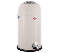 WESCO Poubelle Kickmaster en tôle d'acier de qualité supérieure de Couleur Sable Mat avec Un Volume de 33 litres - Amortisseur intégré - Grande Ouverture