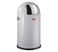 WESCO Poubelle Pushboy 175 531-76/Poubelle en Acier revêtu par pulvérisation Tôle 35.0 x 35.0 x 63.0 cm Gris