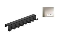 WESCO Rack System Smart Barre à Crochets 60 en Aluminium revêtu de Poudre Extensible Flexible Couleur maillechort Dimensions : 208 x 36 x 36 mm