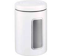 WESCO Boîte de conservation Classic Line de couleur blanc mat, tôle d'acier revêtue par pulvérisation, volume de 2 litres, fenêtre en acrylique